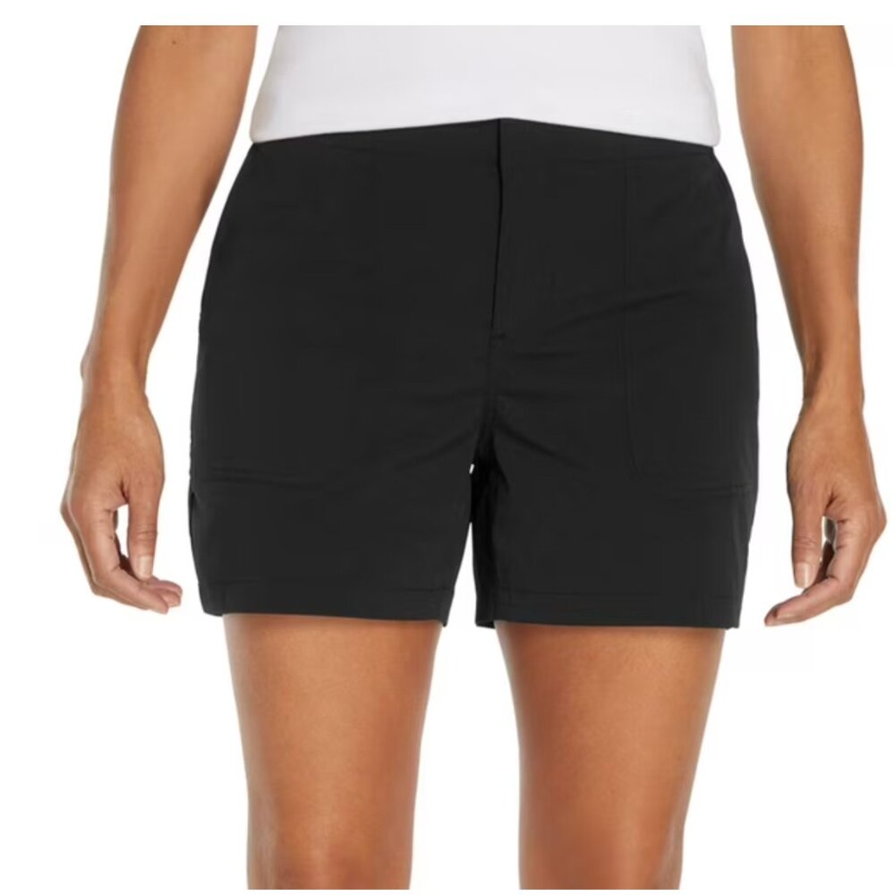 NWT Eddie Bauer Women's Hiker Short Size 16 Black Stretch